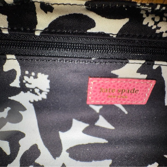 Kate Spade Wicker Picnic Basket Bag NWT Pink Leather Trim Floral Lining - Picture 5 of 9